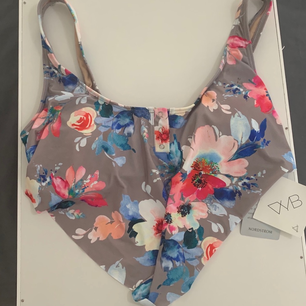 VYB Tie front crop swim top